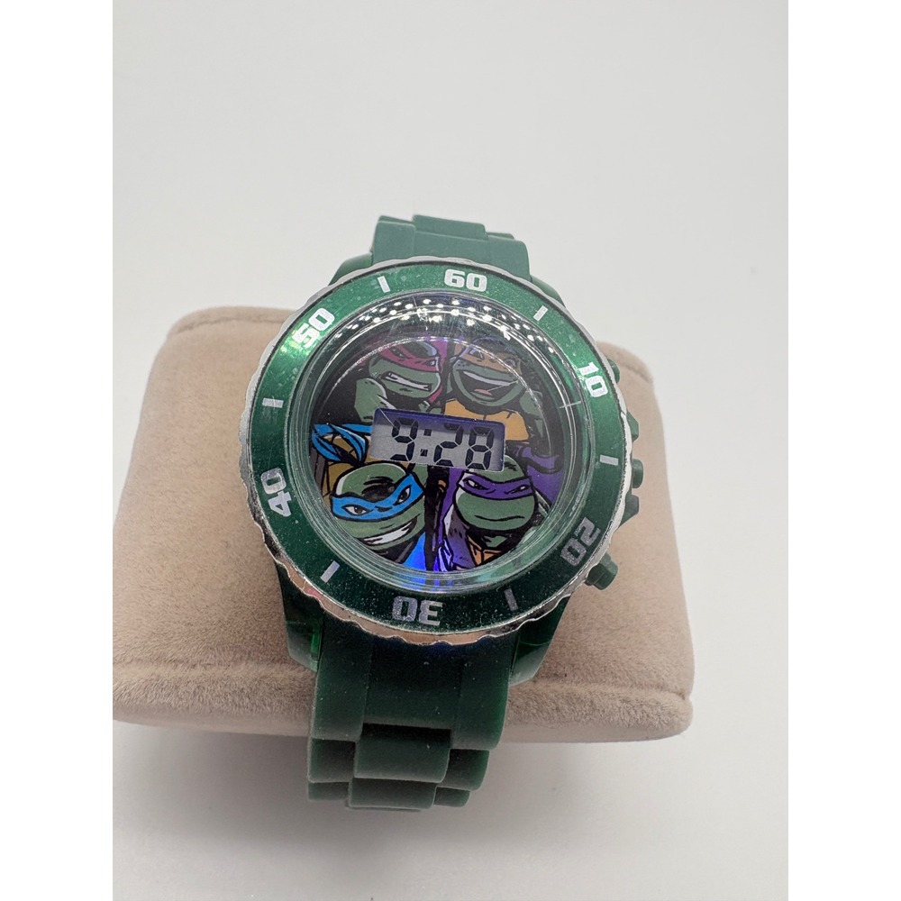 Nickelodeon TMNT‎ Digital Light Up Watch Green Silicone Strap  Ninja Turtles
